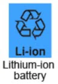 Click to view full size Lithium ion battery disposal symbol