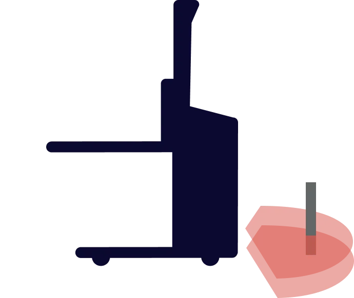 Robot stopping for obstacle