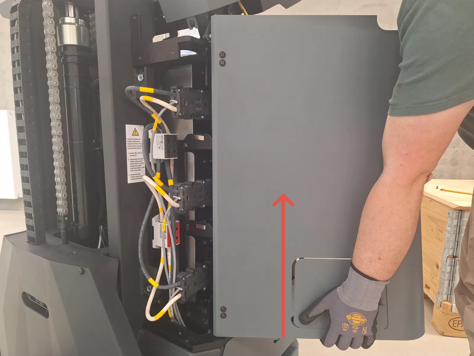 Front compartment hatch removed