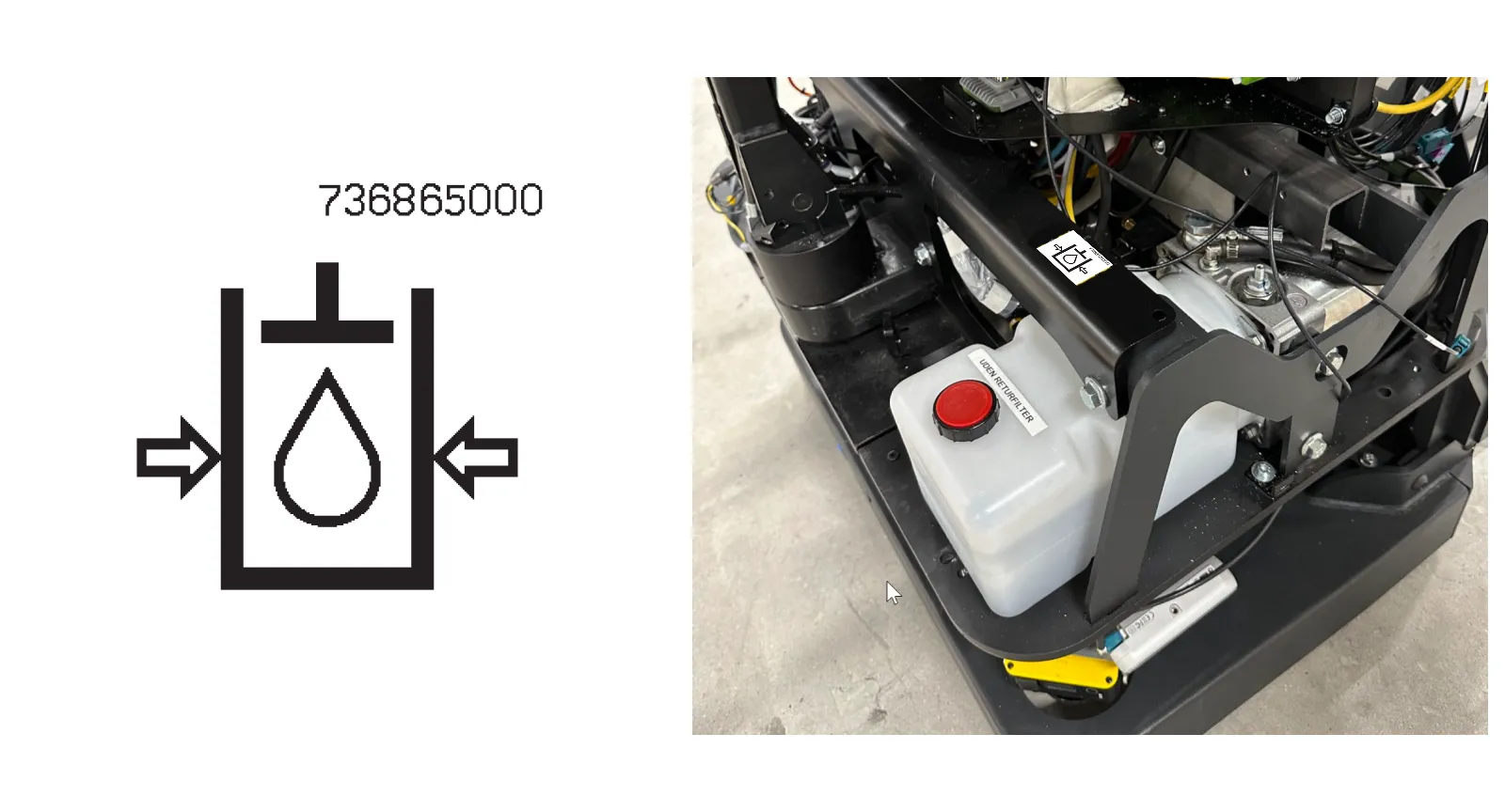 Click to view full size Warning label - Hydraulic pressure system warning