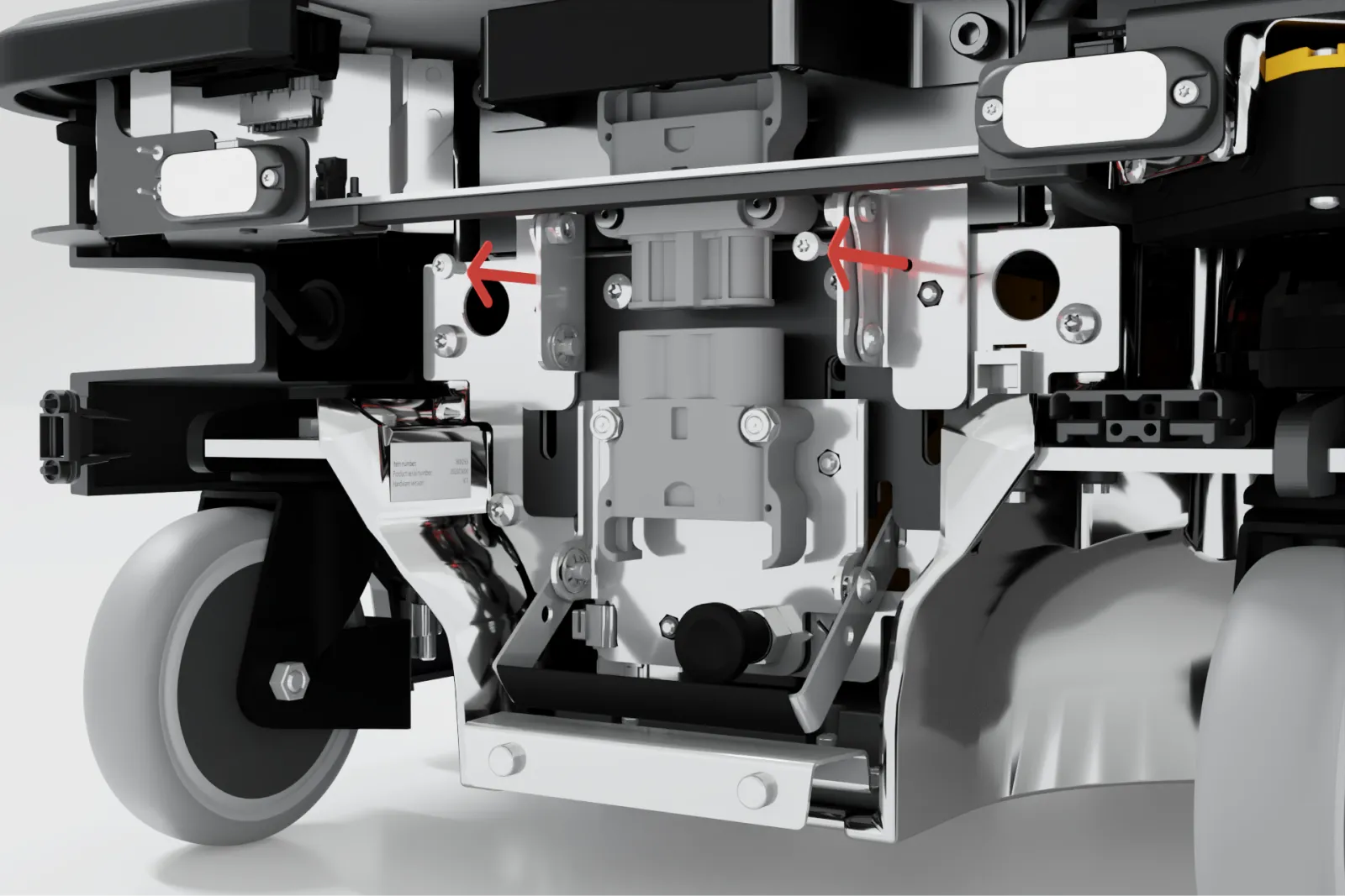 Remove inner status light bracket screws