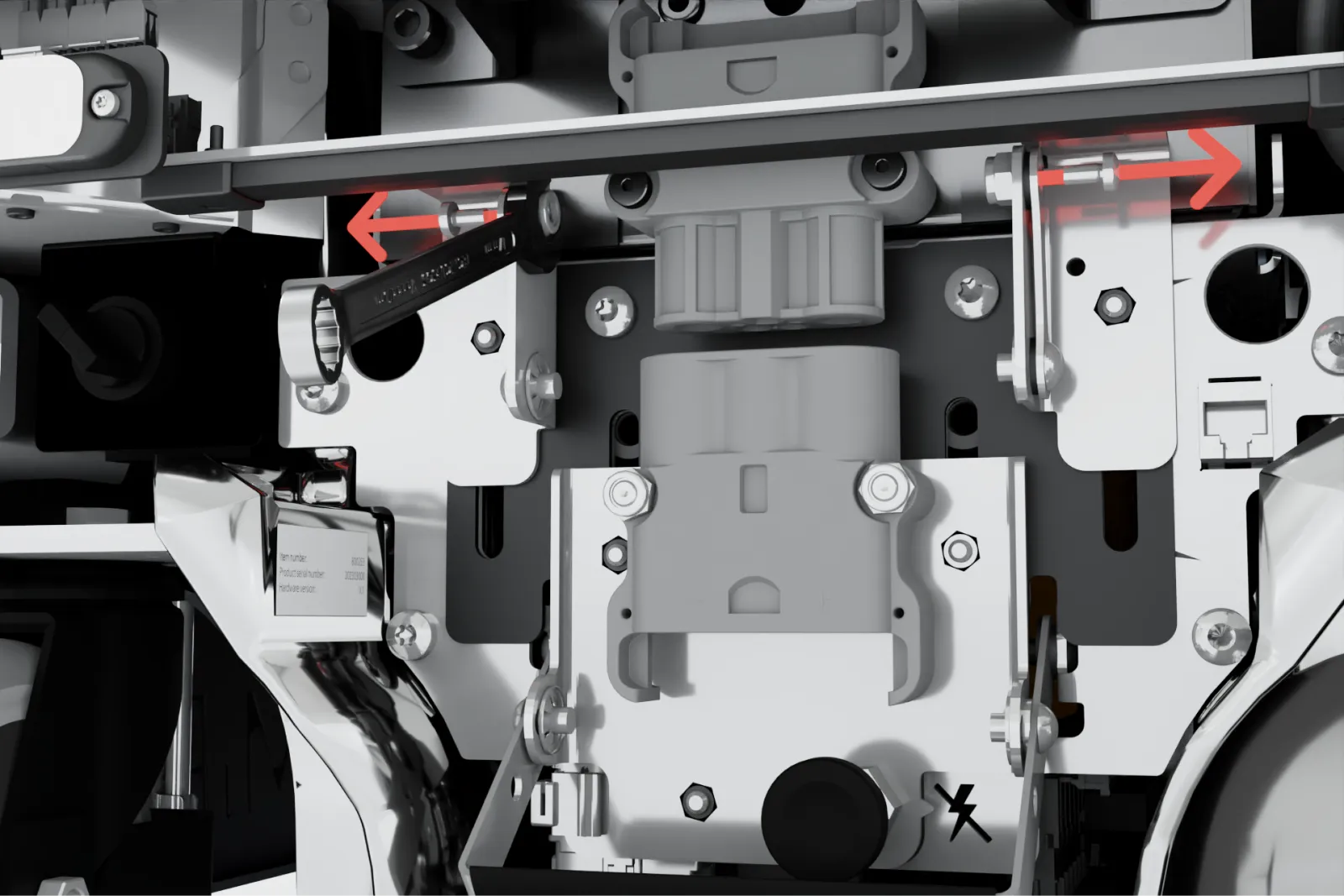 Remove washers and screws