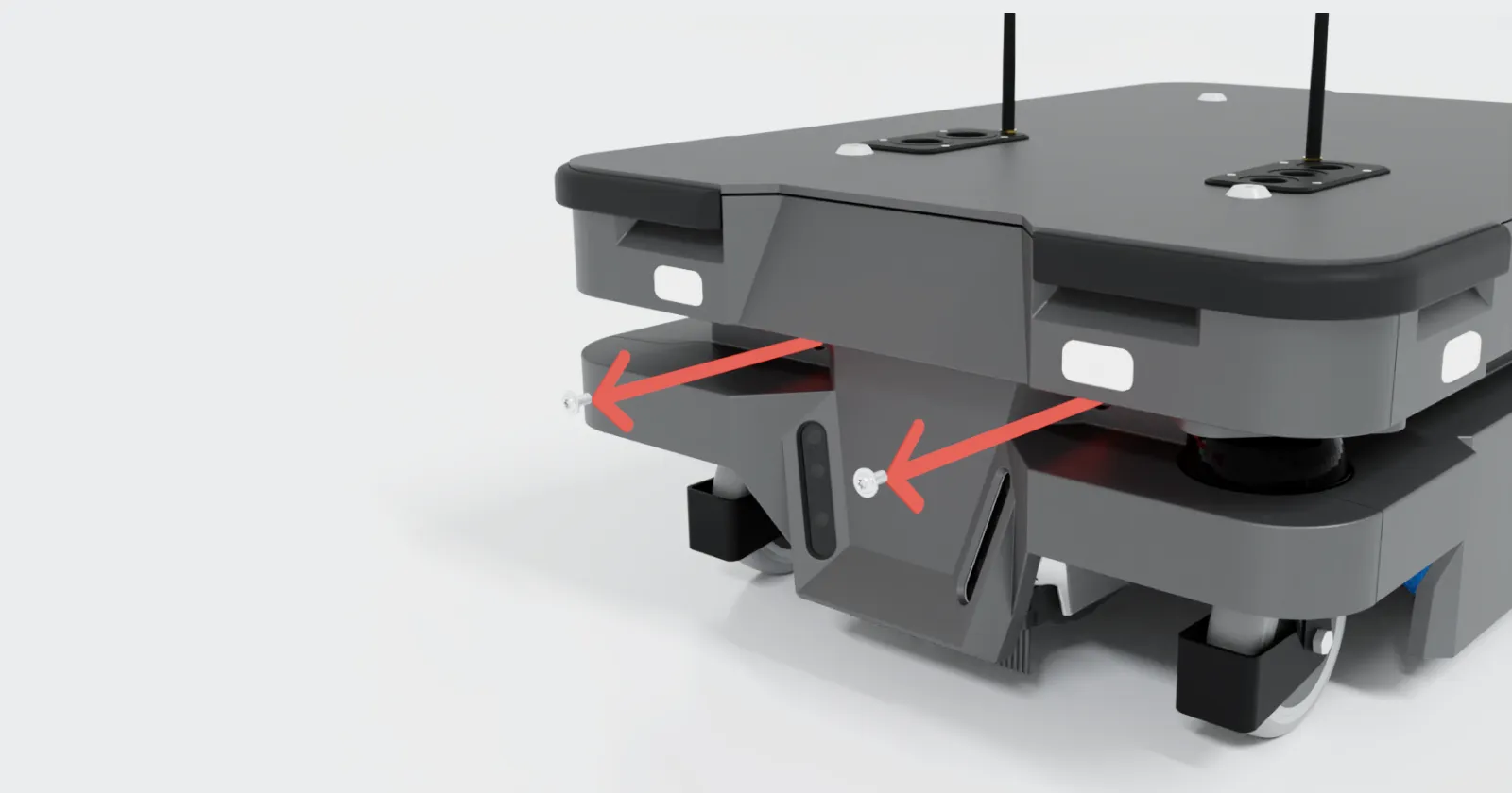 Unscrewing front cover