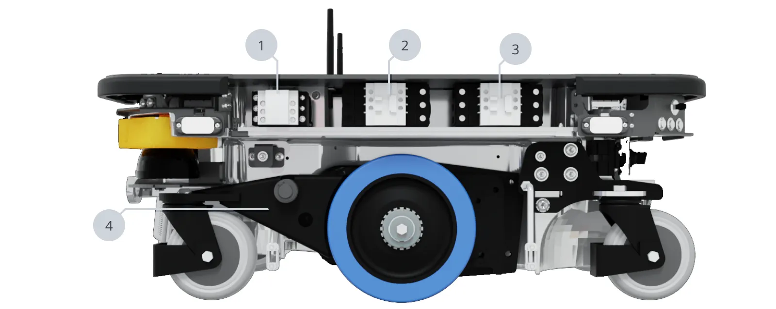 Click to view full size Identification of parts in the left compartment
