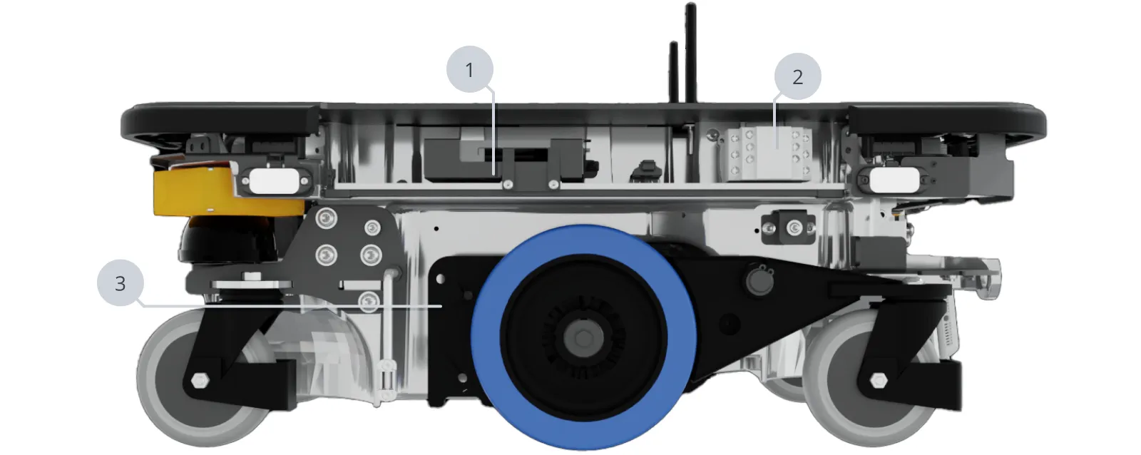 Click to view full size Identification of parts in the right compartment