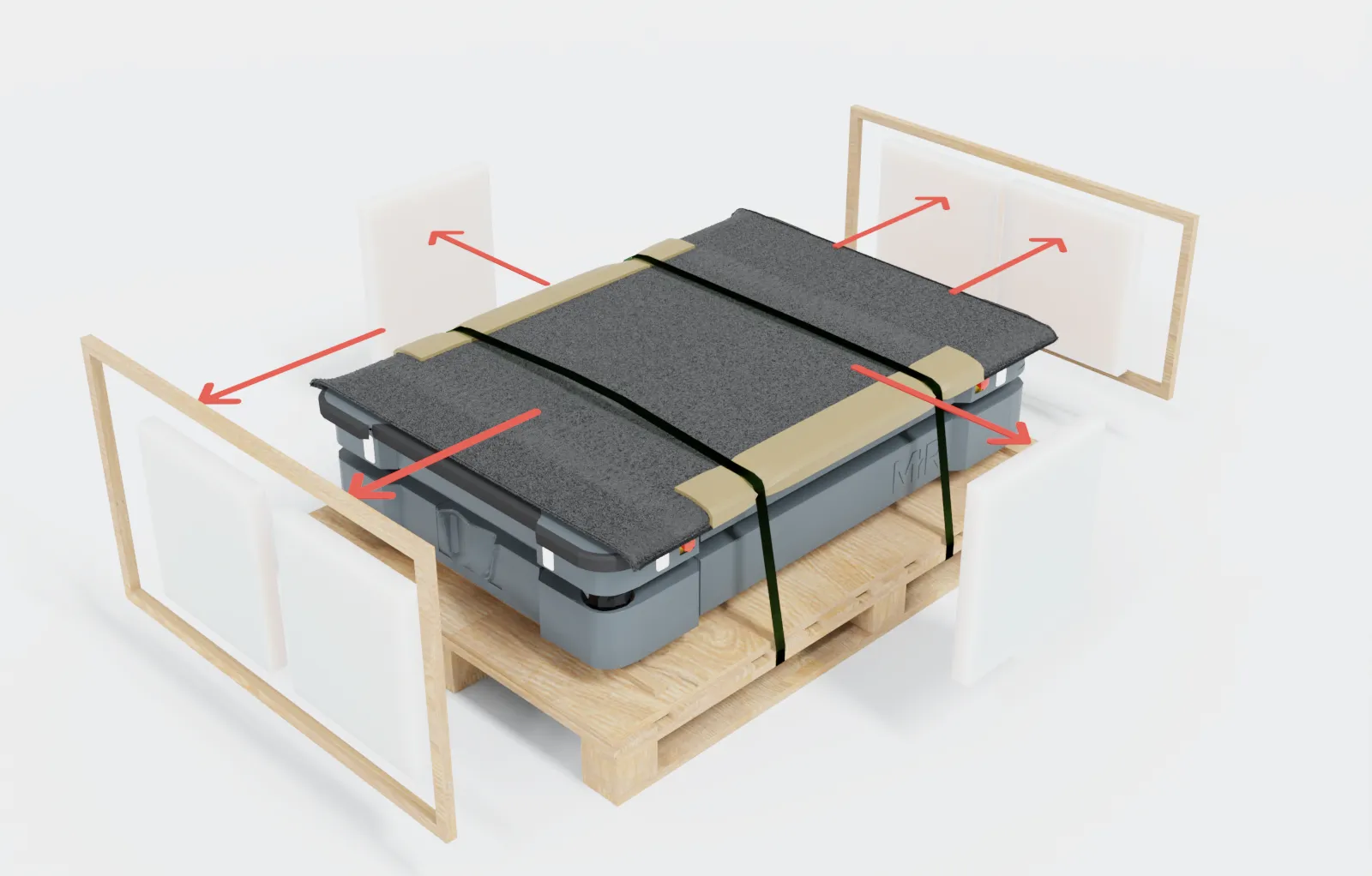 Click to view full size The padding is removed around the robot.